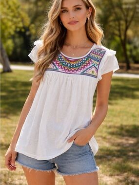 Double D Ranch Embroidered Top